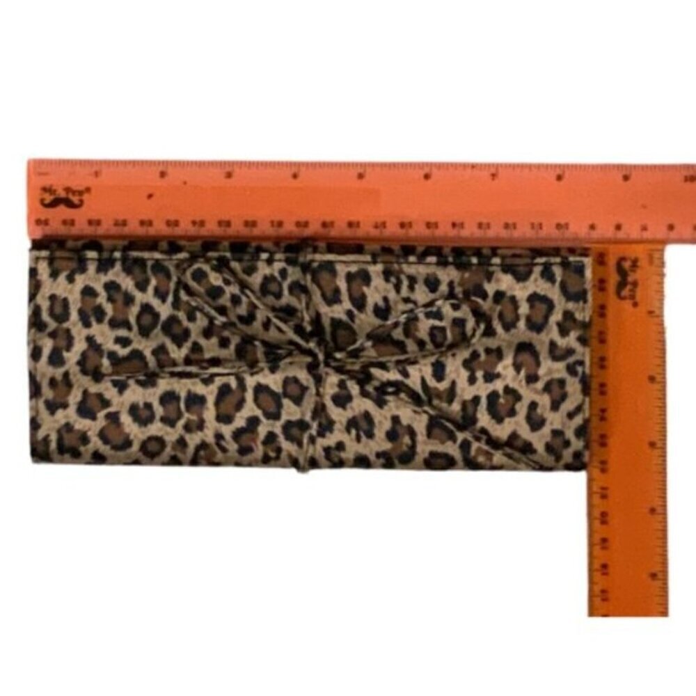 Jewelry Roll Leopard Animal Print Travel Case Satin Brown Black Tan Multicolor - Picture 5 of 16